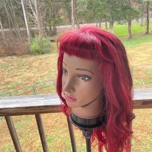 Vibrant Red Women's Wig